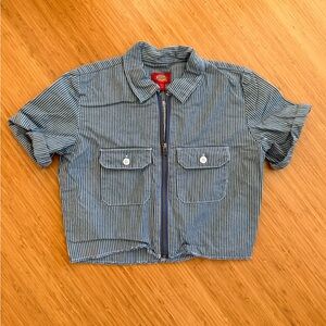 Dickies Striped Zip-Up Top XS